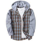 Woven Lattice Men's Shirt 2025 Bumpy Long-Sleeved Cardigan Hooded Multi-Color Multi-Code Fast