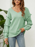 Ruffled V-Neck