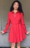 Ruffles Botton-Open Long Sleeve Shirt