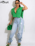 Spring Summer Crop Tops 2022 Womens Fashion Streetwear Lace Up Tops Green Pink Black Tank Top Zipper Crop Vest