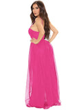Sexy Strap Sleeveless Solid Mesh Hollow Out Full Length Loose