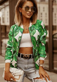 Print Zipper Long Sleeve