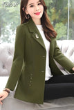 Winter Wool Jacket Womens Clothing Mid Long Double Breasted Woolen Coats Slim Wild Elegant Female Korean Outerwear