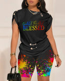 Summer Independent Station Fashion And Leisure Design Pin Digital Printing Set-Outfit