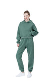 2022 Spring Women Hoodies Sweatshirt Tracksuit Fleece Cotton 2 Pieces Sets Pants