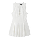 Women's Clothing 2025 Spring New Women's Wide Swing Bow