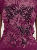 Vintage Butterfly Baby Tee-Outfit