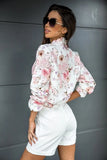 Print Elegant Turndown Collar Regular