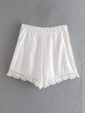 Crochet Knitted Shirt Crochet Shorts In Summer-Outfit