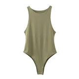 2024 New Ins Style Sexy Tight-Fitting Vest Women's Sleeveless Jumpsuit Trend-Outfit