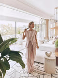 Women's Fashion Fashion Button Stripe Suit-Outfit