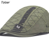Letters Embroidery Men Flat Top Berets Outdoor Sunshade Newsboy Hats Business Hat Trucker Hat Sun Hat Painter Hats