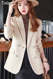 Women's Chic Vintage Jacket Coat Fashion Design All-match Long Sleeve Elegant Temperament Office Lady Chic Outwear