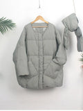 2022 Winter White Duck Down Parkas Women Oversized Long Warm Snow Female Large Size Down Jacket Korea Long Sleeve