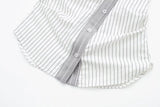 New Spring Style Striped Asymmetrical Slimming Stylish Bra Top 3067023-Outfit