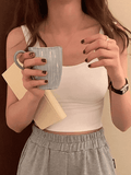 Padded Stretch Crop Tank Top-Outfit