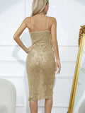Station 2024 Summer New Party Hot Girls Sexy Perspective Sequin Skirt Halter Slim Bag Buttocks Skirt-Outfit