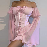Chiffon Shoulder Irregular Dress Girded Suit Temperament Commuting Short