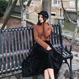 Hundred Folded Skirt Female Students 2025 Spring And Autumn New Korean Version Of High-Rise Half-Dress Mid-Long Long Skirts Appear