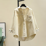 Wicked Long-Sleeved Shirt Women's Fashion Casual Korean Version Of The Long-Term Shirt
