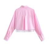And Winter New Short Style Splicing Design Loose Fashion Shirt 2095893-Outfit