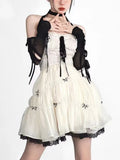 Sexy Corset Dress Women Evening Party Elegant Y2k Mini Dress Female Beach Style Long Sleeve Korean Clothing 2023 Summer 425-1-Outfit