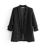New Pleated Sleeve Sag Urban Leisure Candy Color Women's Suit Coat-Outfit