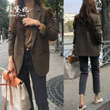 Spring And Summer New Korean Suit Slim Full-Sleeved Suit Women's Jacket Leisure Fashion Business Suit-Outfit