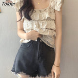 Women Summer New Chic Solid Elegant Sweet Simple Fashion Hollow Out All-match Sexy Design Tender Female Daily Ulzzang