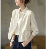 Toloer 2025 New French Design Sense Commuting Temperament In The Long Black And White Stripe Waist Shirt