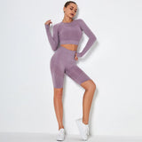 Sports Set Women Fitness Sport Suits GYM Sportswear Shirts High Waist Running Girl Leggings Workout Pants Female