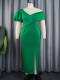 Summer Comfort Personality Lantern Sleeve Dress Party V-Neck Dress Dress