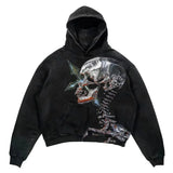 and winter new street print pattern men fashion hoodie Harajuku trendy brand Y2k couple hooded sweatshirt-Outfit