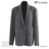 New Ruptures Inclined Buckle Waist Repair Body Spliced Striped Lining In The Long Suit Dress