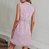 Fashion Jacquard Sleeveless Solid Color