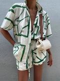 Print Loose Short-Sleeved Shirt Bumpy Fashion Women's Casual