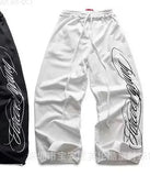New Popular English Draft Design Men's And Women's Wide Leg Pants Side Print Series