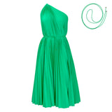Women's 2025 Summer New Solid-Colored Oblique Shoulder Strap A Skirt Loose Pressure