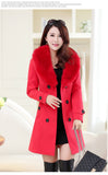Autumn And Winter Large-Size Hairy Women's Coat Double Buckle Ebay Big Coat