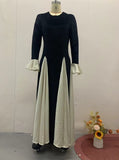 Autumn New Women's Fashion Hit Color To Receive The Waist Swing