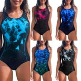 Toloer New Sports Competitive One-Piece Swimsuit Women's Backback Hot Spring