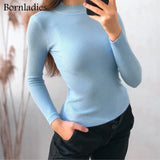 Autumn Winter Basic Turtleneck Knitting Bottoming Warm Sweaters 2022 Women's Pullovers Solid Minimalist Cheap