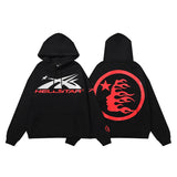 High Street Ins Minority Retro Print Letters Loose Hooded Sweaters For Men And Women In Autumn And Winter-Outfit