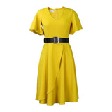 Belt 2025 Summer New Women's Horn Sleeve Pure Color Large African