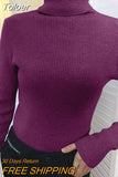 Turtleneck Women Sweaters Autumn Winter Tops Slim Pullover Knitted Sweater Soft Warm Pull Basic For Women Jumper