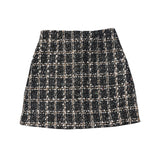 Scented Coarse Flowers, Lattice Half-Dress Woman 2025 Autumn And Winter New High-Waisted Thin Ass A-Word Skirt