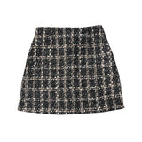 Small Scented Coarse Flowers, Lattice Half-Dress Woman 2022 Autumn And Winter New High-Waisted Thin Ass A-Word Skirt