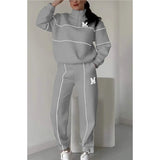 2025 New Trousers Letter Long-Sleeved Casual Sports Set Two