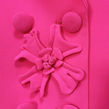 Hot New Star Fashion Double Buckle Heavy Industry Three-Dimensional Flower Decoration Suit