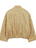 New Women's Street Personality Gold Beads Jacket Pocket